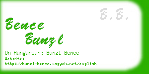 bence bunzl business card